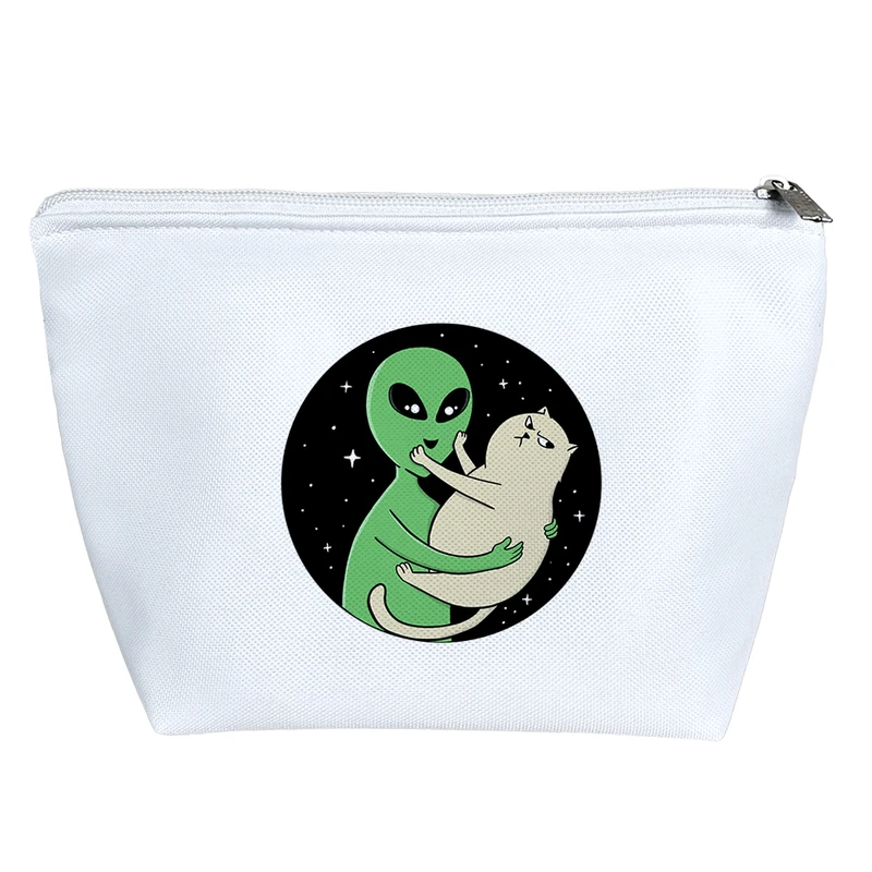 کیف لوازم آرایش دخترانه خندالو مدل آدم فضایی و گربه کد 5480