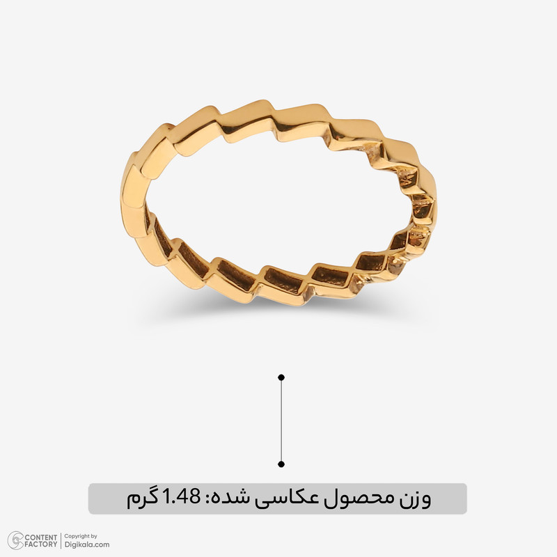 انگشتر طلا 18 عیار زنانه پرسته مدل Wr831  - 7