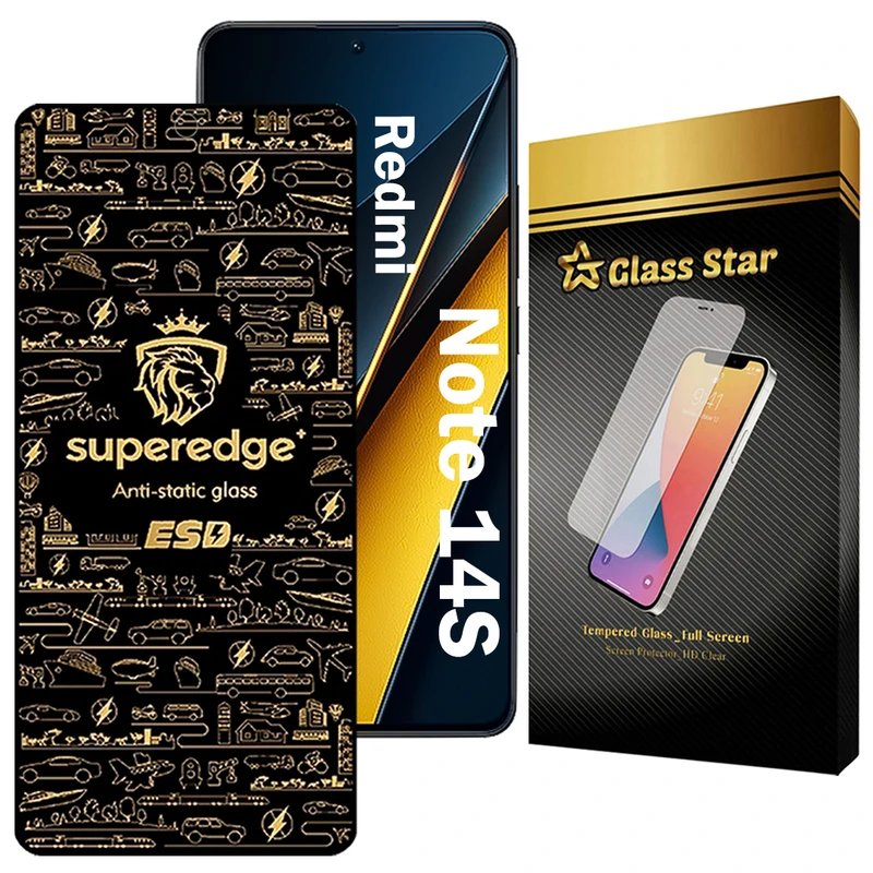 محافظ صفحه نمایش گلس استار مدل SUPEREEDGE مناسب برای گوشی موبایل شیائومی Redmi Note 14s 4G