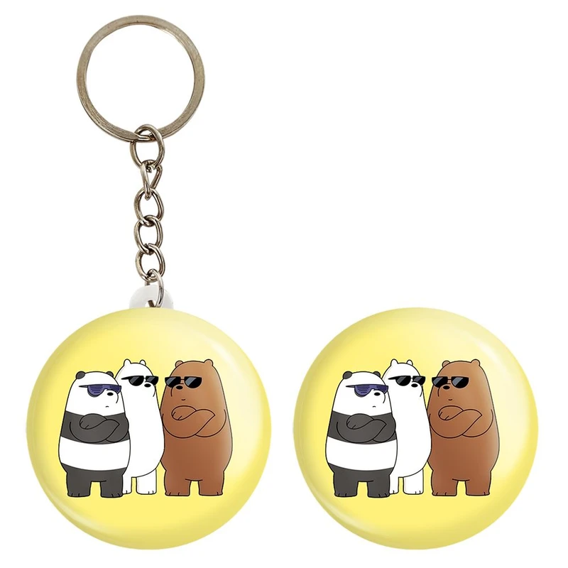 پیکسل خندالو مدل انیمیشن سه خرس کله پوک کد 27645 به همراه جاکلیدی