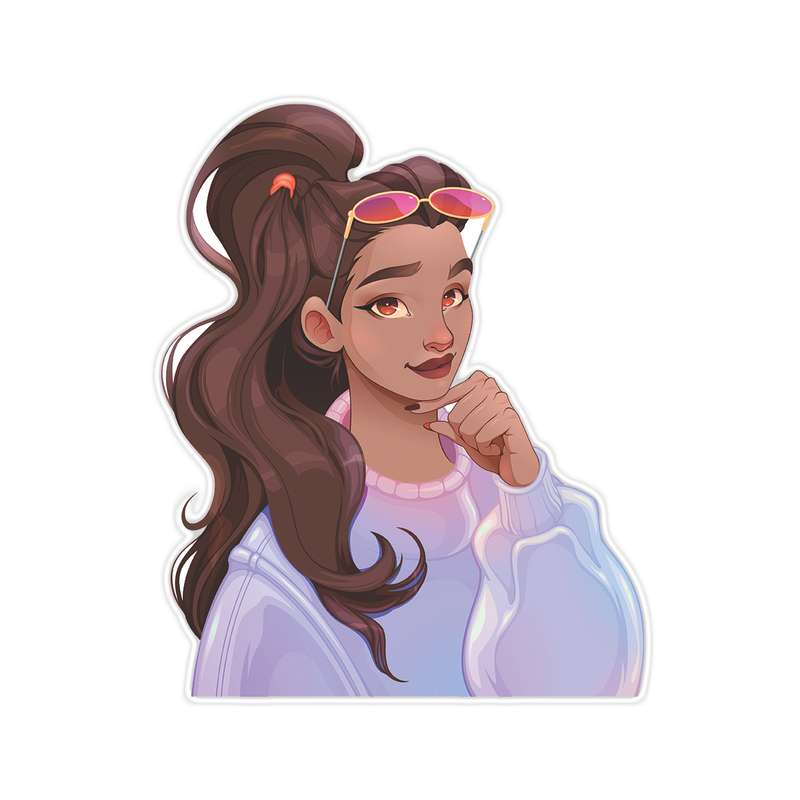 استیکر تزئینی موبایل و تبلت مدل GIRL-ST005