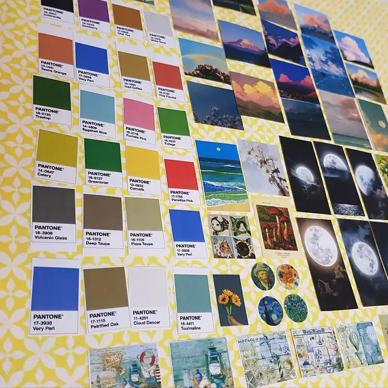 برچسب مدل بولت ژورنال اسکرپ بوک طرح پنتون مجموعه 77 عددی