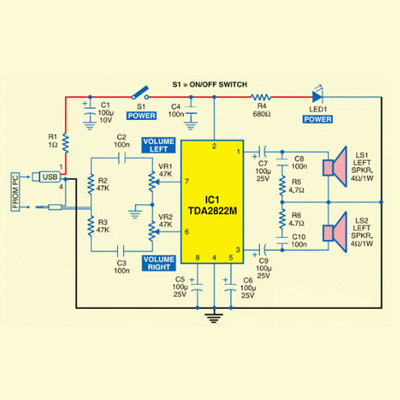 آی سی مدل TDA2822M آی سی مدل TDA2822M