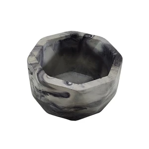 گلدان سنگی طرح 8 ضلعی رگه دار کد R-213