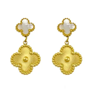 گوشواره زنانه وای اس ایکس مدل گل چهارپر کد E4563
