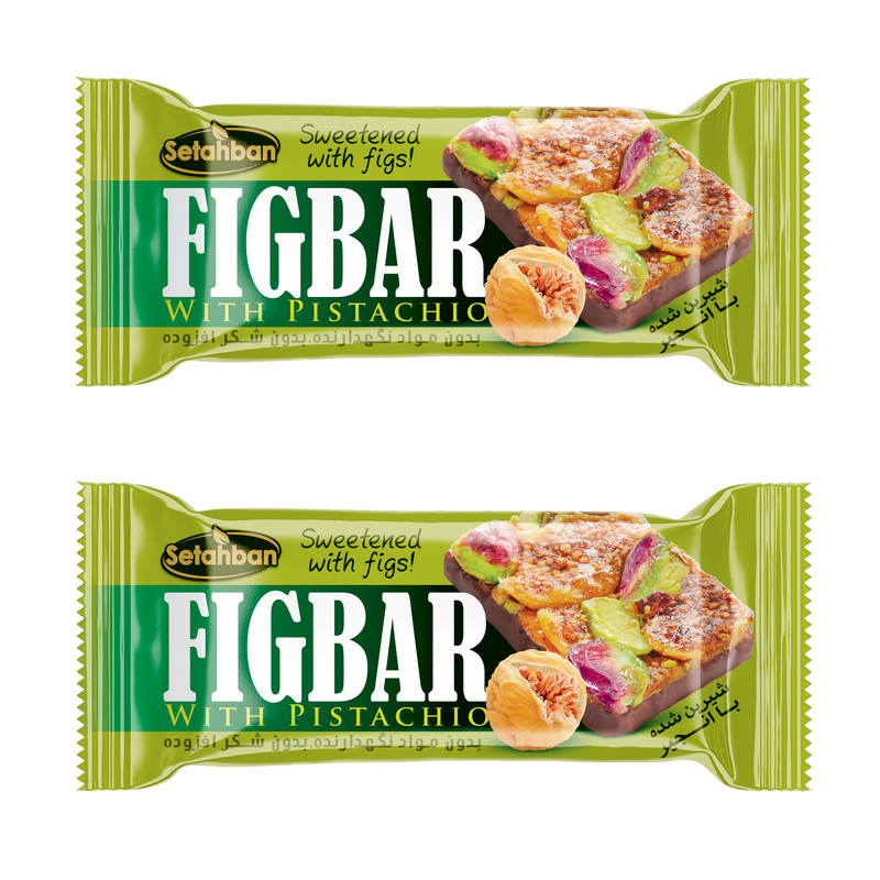 انرژی بار انجیری با مغز پسته سته بان - 35 گرم بسته 2 عددی