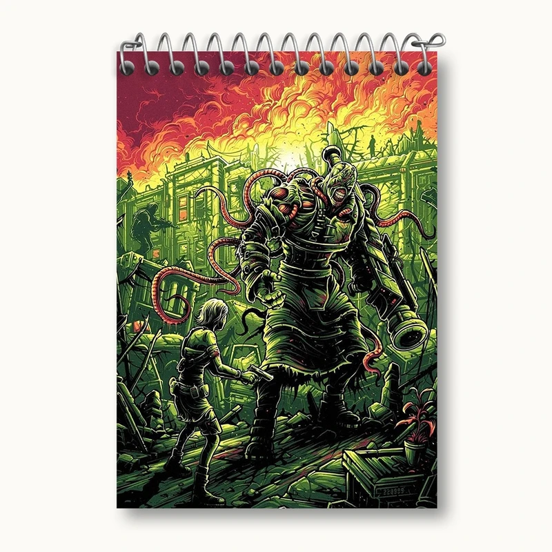 دفتر یادداشت 50 برگ خندالو مدل بازی رزیدنت اویل (Resident Evil) کد 31676