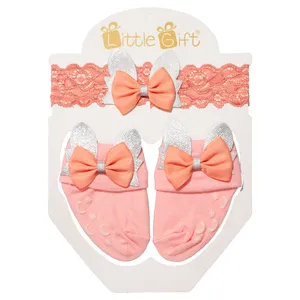 ست هدبند و جوراب نوزادی لیتل گیفت مدل LT10