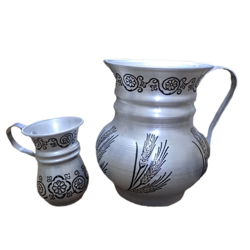 پارچ و لیوان سنتی طرح قلمکاری