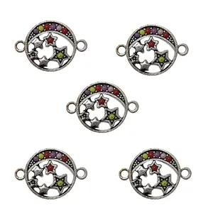 آویز دستبند زنانه مدل ماه و ستاره کد 29 بسته 5 عددی