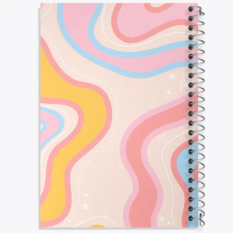 دفتر ژورنال نویسی 50 برگ خندالو مدل نقطه ای طرح پترن رنگی کد N3177