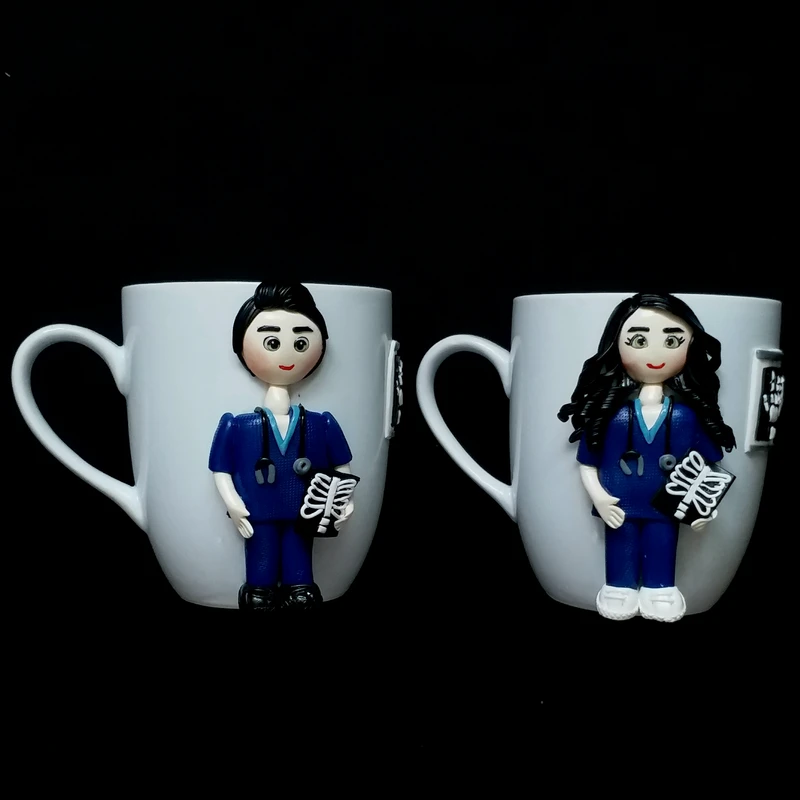 ماگ سرامیکی مدل پرستار کد L695 مجموعه 2 عددی