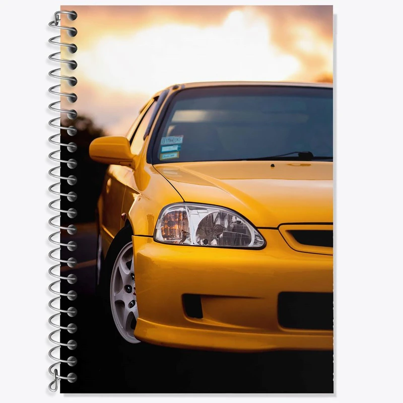 دفتر زبان 50 برگ خندالو مدل دو خط طرح ماشین اسپرت Sport Car کد 28741