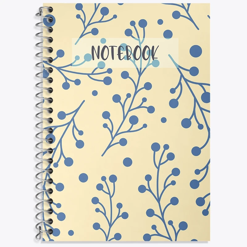 دفتر زبان 50 برگ خندالو مدل سه خط طرح گل گلی کد N188