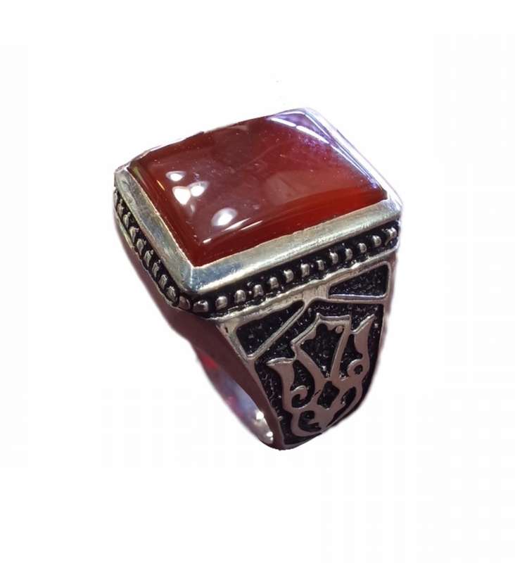 انگشتر نقره مردانه مدل تاجی