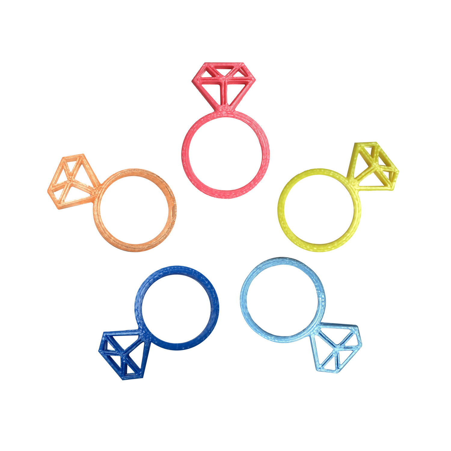 انگشتر دخترانه کد 3DTY01 مجموعه پنج عددی انگشتر دخترانه کد 3DTY01 مجموعه پنج عددی