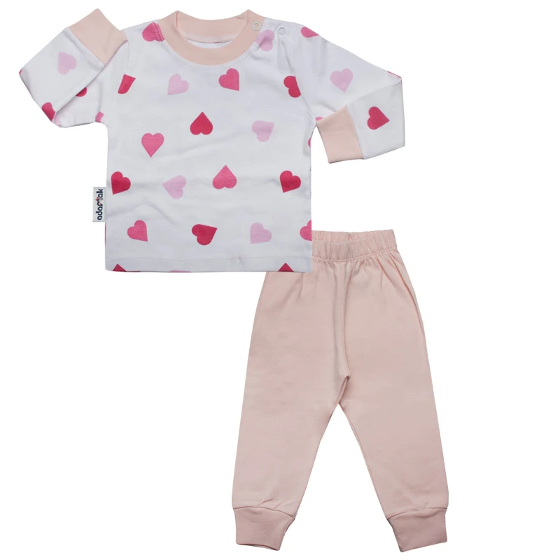 ست تی شرت آستین بلند و شلوار نوزادی آدمک کد 110050