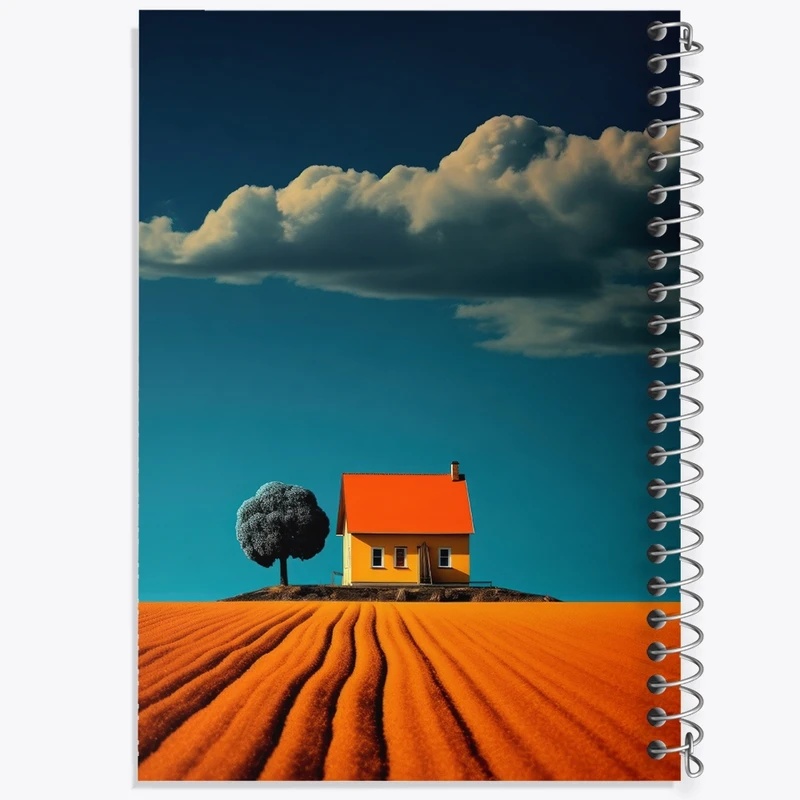 دفتر ژورنال نویسی 50 برگ خندالو مدل نقطه ای طرح خانه کد F2727