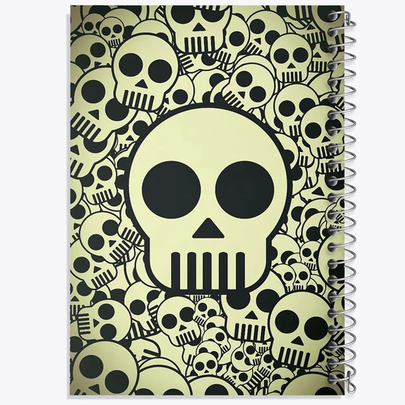 دفتر مشق 100 برگ خندالو طرح اسکلت Skleton کد 1205