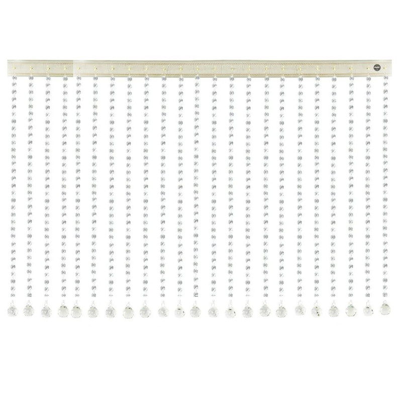 پرده آریا کریستال مدل ساده سایز 120x50 سانتی متر