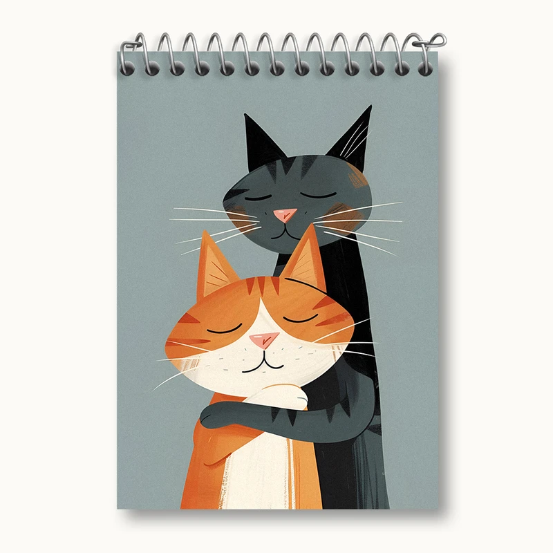 دفتر یادداشت 50 برگ خندالو طرح گربه های بامزه کد N4884