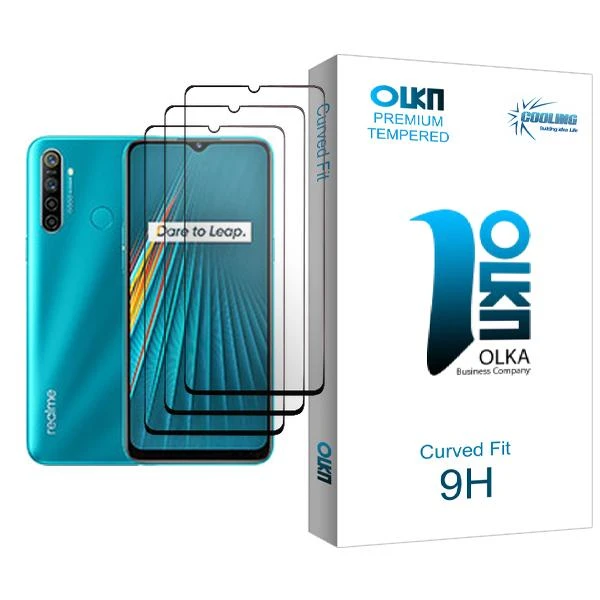 محافظ صفحه نمایش کولینگ مدل Olka Glass MIX003 مناسب برای گوشی موبایل ریلمی 5i بسته سه عددی