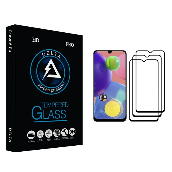 محافظ صفحه نمایش دلتا مدل HD مناسب برای گوشی موبایل سامسونگ Galaxy A70s بسته سه عددی