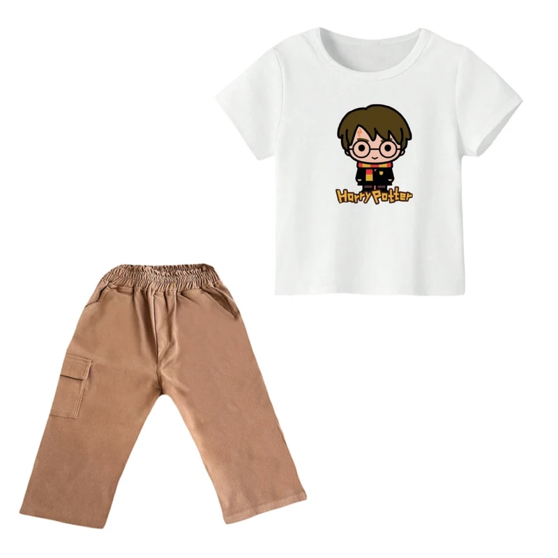 ست تی شرت و شلوارک پسرانه مدل هری پاتر