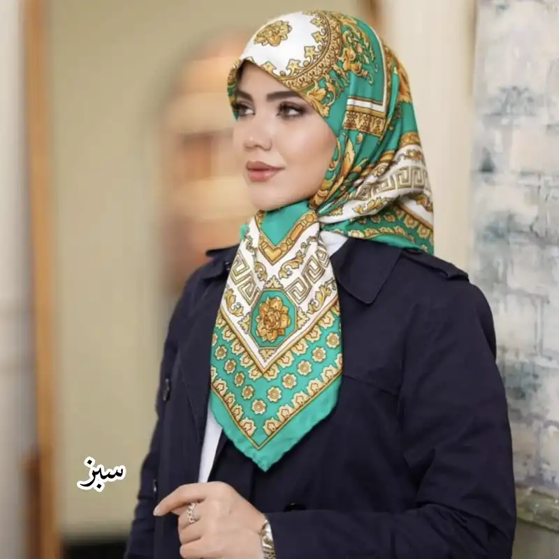 روسری زنانه مدل ابریشم توییل دست دوز مینی کد 012