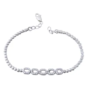   دستبند نقره زنانه بازرگانی میلادی کد DP_345