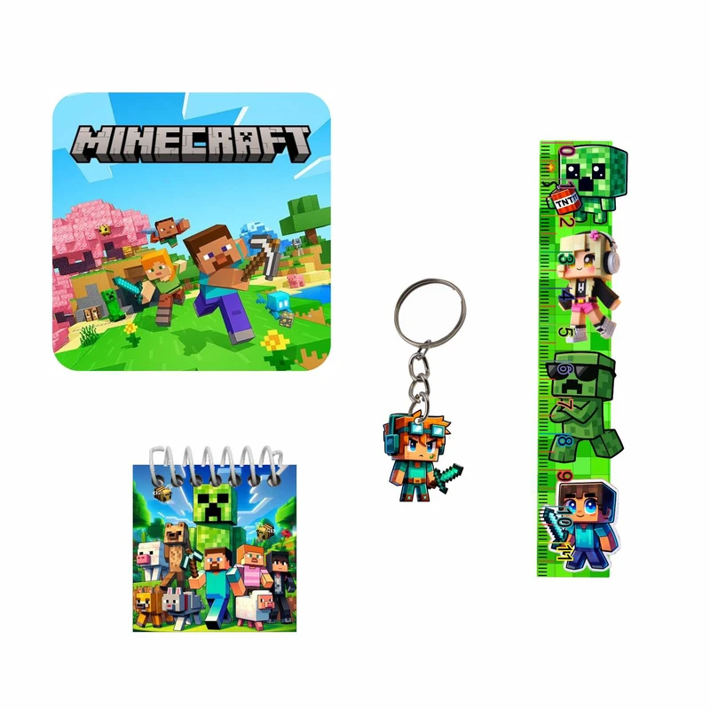 بسته لوازم تحریر مدل ماینکرافت کد 1 مجموعه 4 عددی