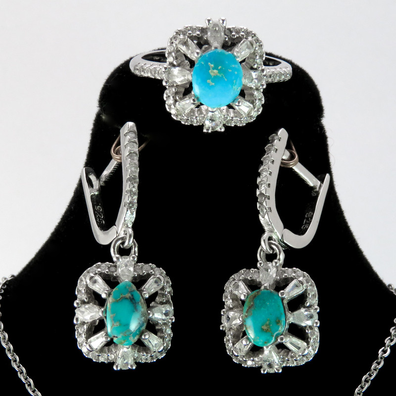 نیم ست نقره زنانه کد AV035-1 نیم ست نقره زنانه کد AV035-1