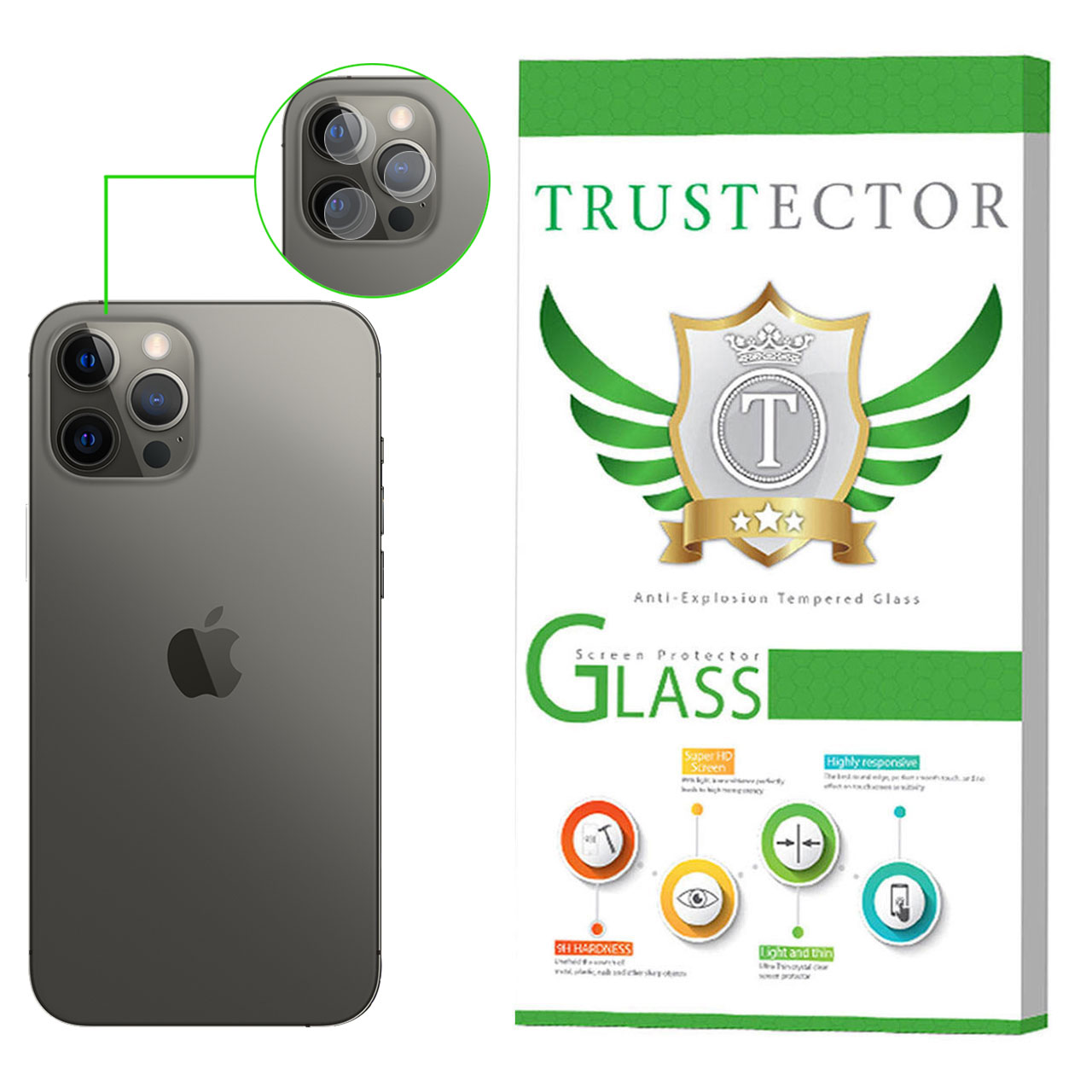 نقد و بررسی محافظ لنز دوربین تراستکتور مدل CLP مناسب برای گوشی موبایل اپل iPhone 12 Pro توسط خریداران