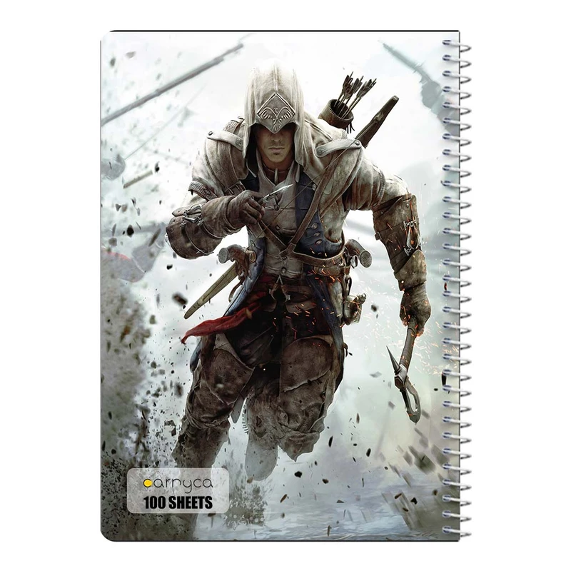 دفتر مشق 100 برگ سیمی کارنیکا طرح اساسینس Assassins Creed کد 35522