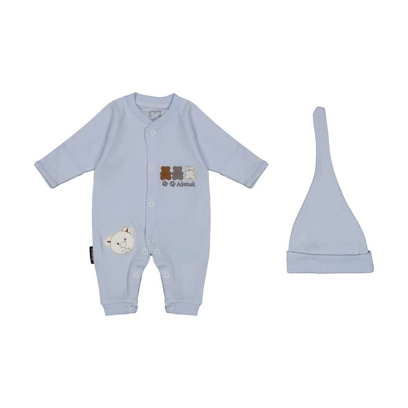 ست سرهمی و کلاه نوزادی آدمک مدل 2171193-50