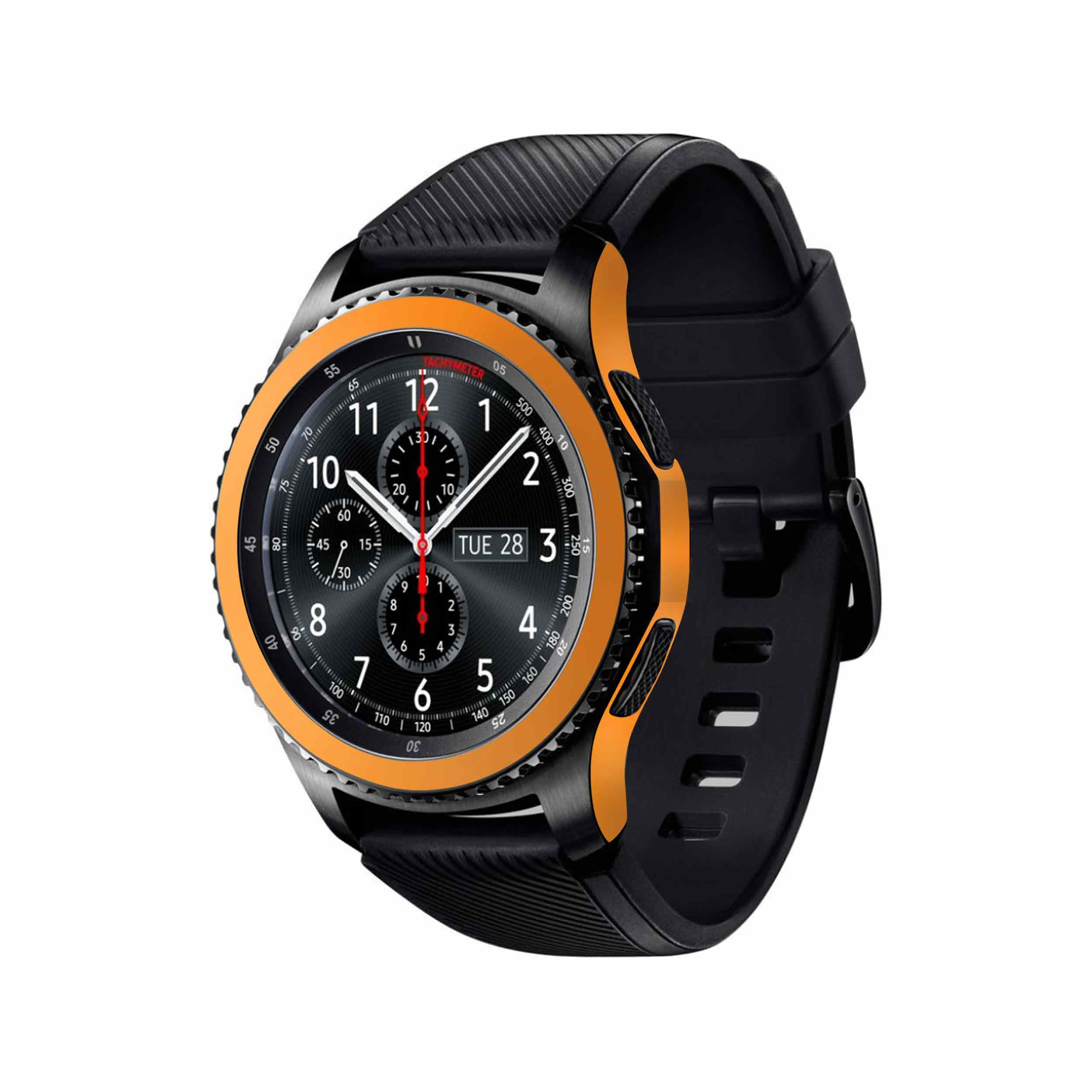 برچسب ماهوت طرح Matte-Orange مناسب برای ساعت هوشمند سامسونگ Galaxy Gear S3 Frontier