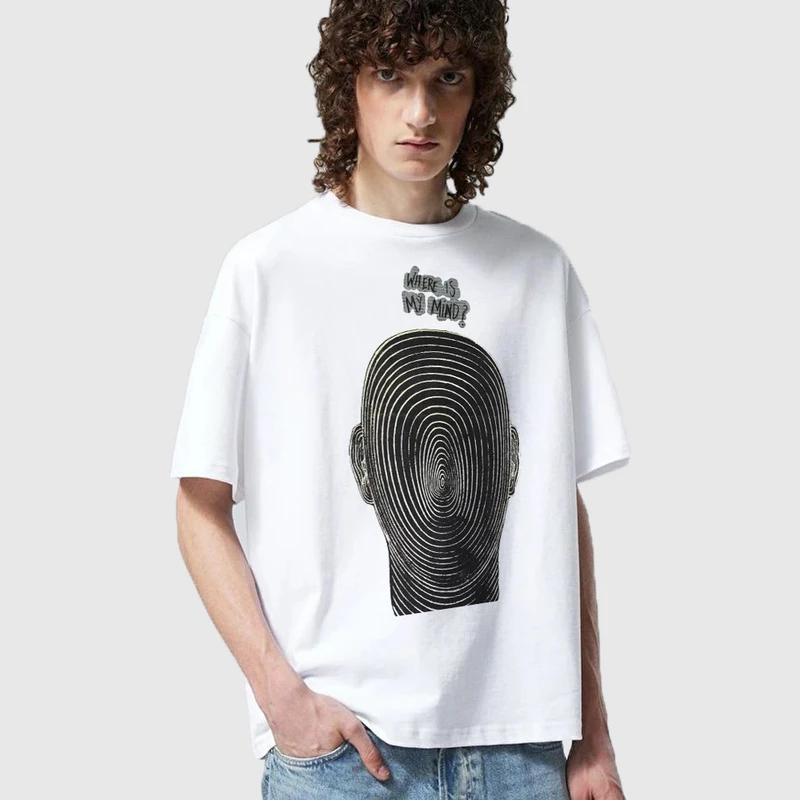 تی شرت آستین کوتاه مردانه مدلwhere is my mind z641