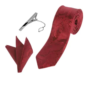  ست کراوات و دستمال جیب و گیره کراوات مردانه مدل NEW کد 16