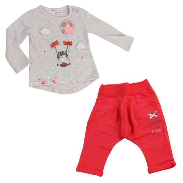 ست تیشرت و شلوار نوزادی مدل chg4571