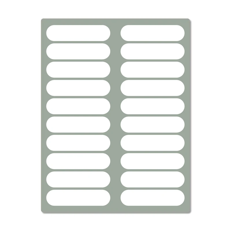 برچسب مدل مستطیل گوشه گرد کد 41 مجموعه 20 عددی