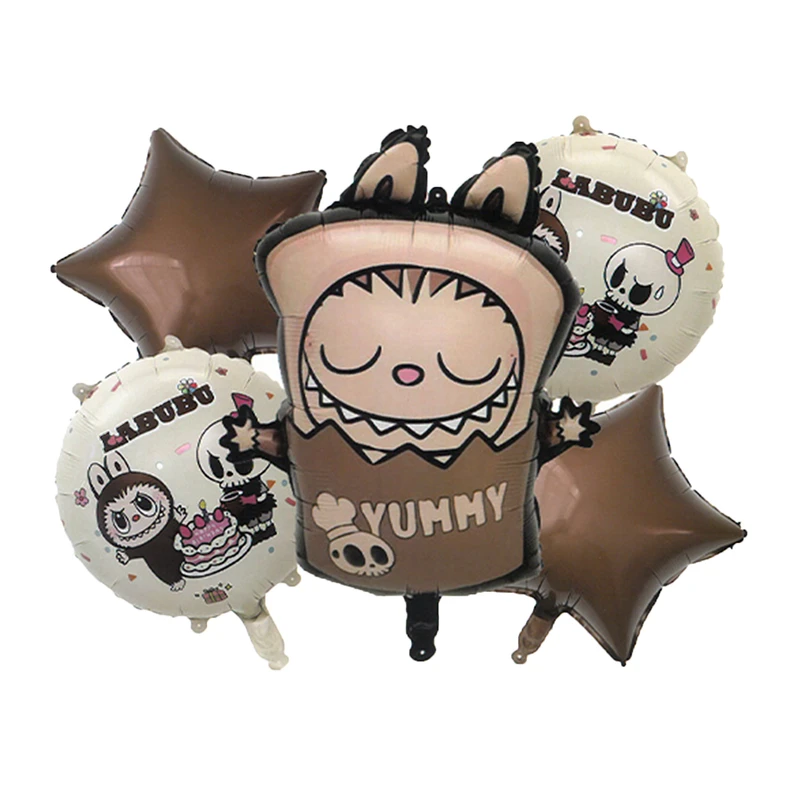 بادکنک فویلی مدل لبوبو بسته 5 عددی