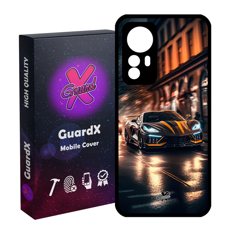 کاور گارد ایکس طرح ماشین مدل Glass10624 مناسب برای گوشی موبایل شیائومی Redmi Note 12S