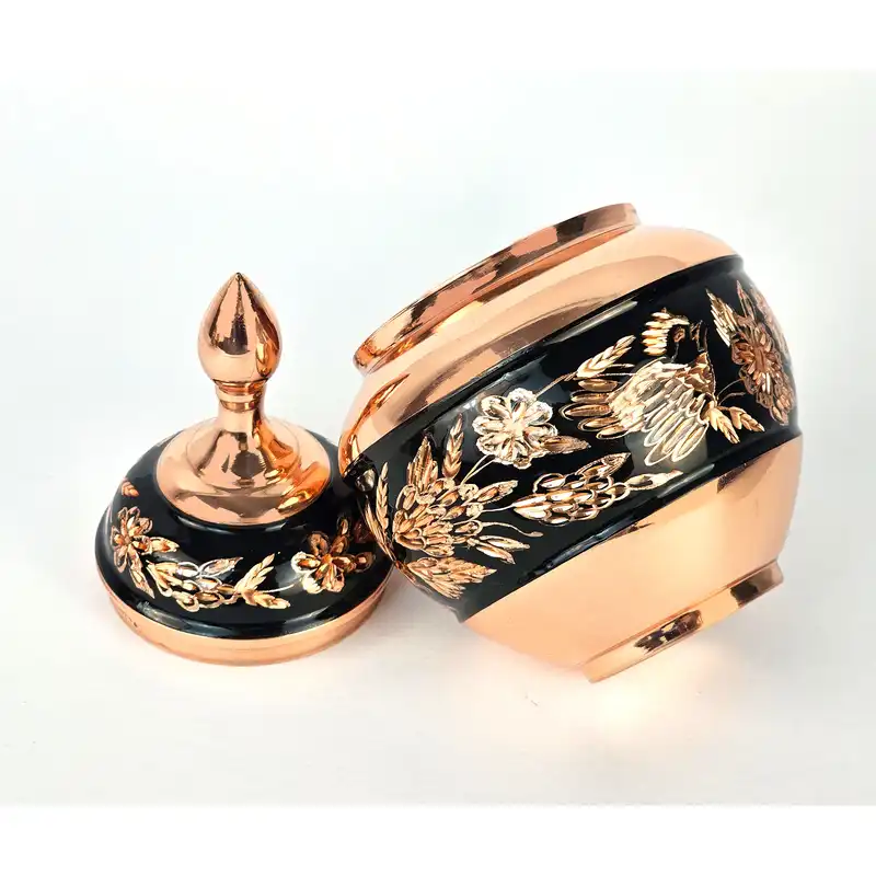 قندان مسی مدل الماس تراش کد kk01