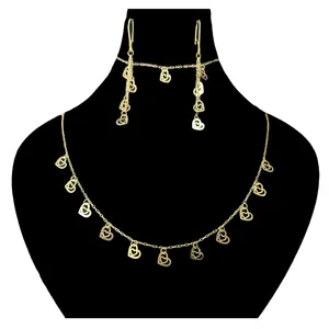 نیم ست طلا 18 عیار زنانه دوست خوب مدل قلب dk1044 