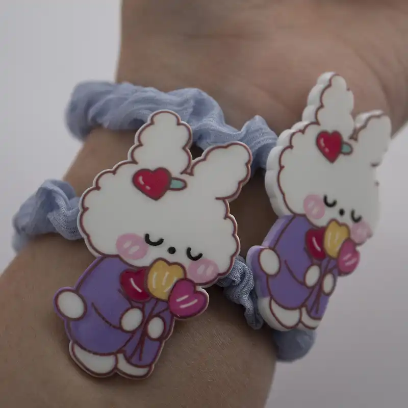 کش مو دخترانه مدل خرگوش کد 02 بسته 2 عددی