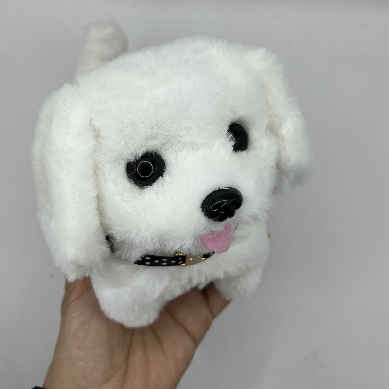 عروسک ناب سل مدل سگ پولیشی قلاده دار موزیکال ارتفاع 15 سانتی متر