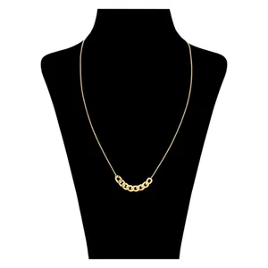 تخفیف گردنبند طلا 18 عیار زنانه با زنجیر طرح کارتیه گالری قو طلایی مدل تریتا