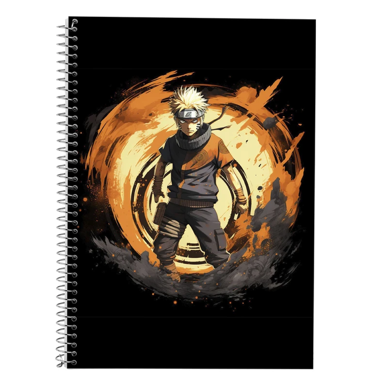 دفتر زبان 50 برگ مدوپد مدل سه خط طرح Naroto کد DF11291