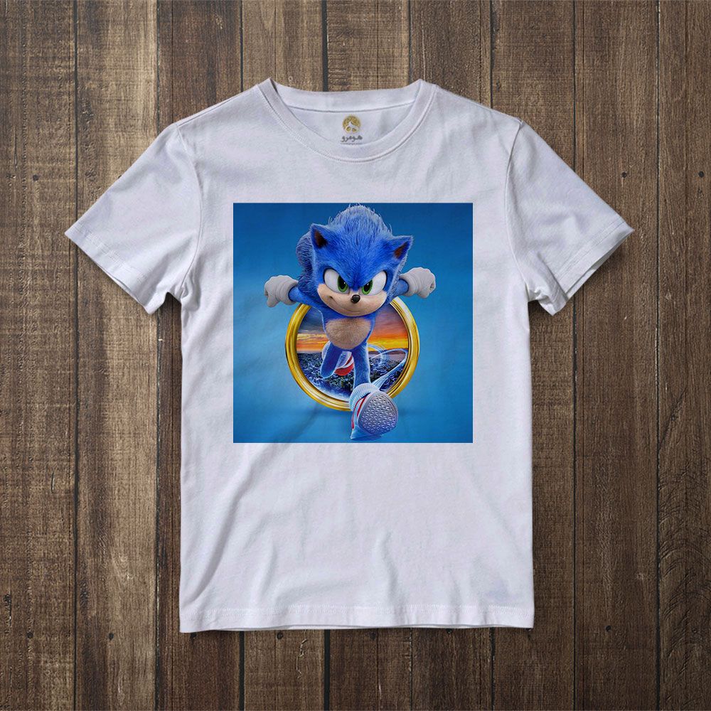 تی شرت آستین کوتاه مردانه هومرو مدل TW334 طرح سونیک -  - 4