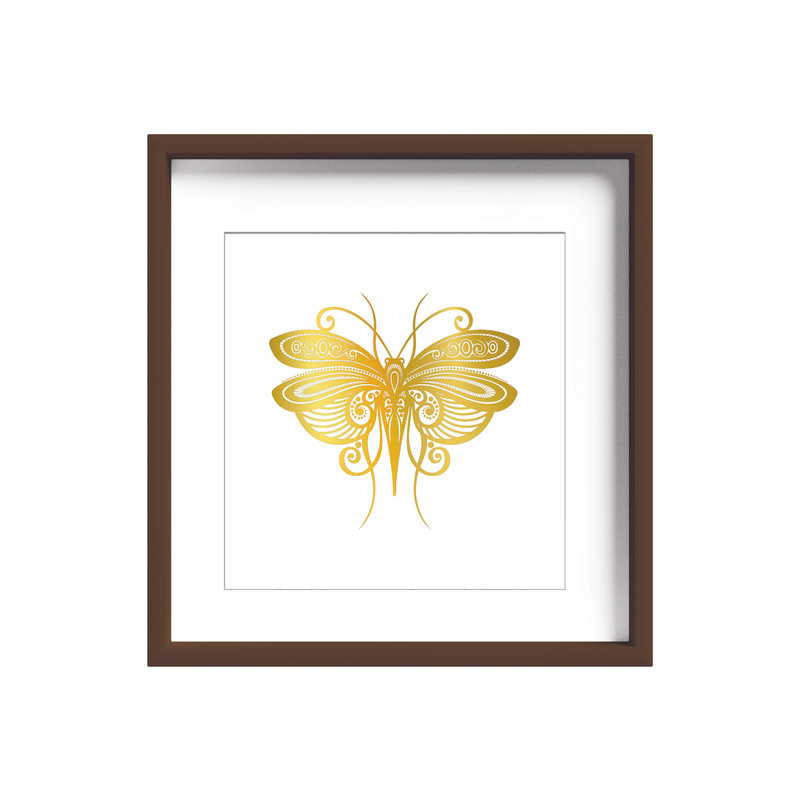 تابلو طلاکوب زرکات طرح پروانه مدل Butterfly